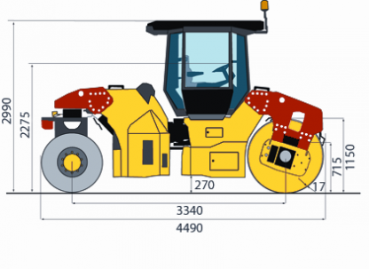 Blueprint side view CC334CHF