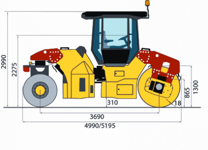 Blueprint side view CC524CHF