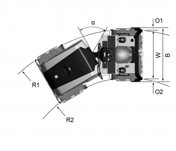 Blueprint top view Dynapac CC1300 Plus