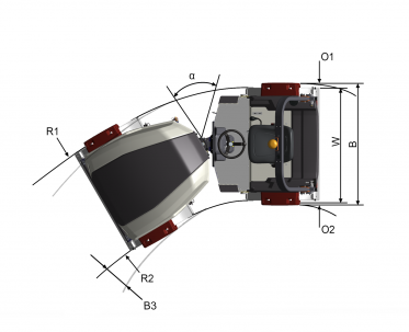 Blueprint top view Dynapac CC1400 VI