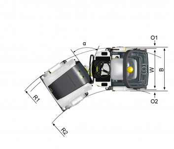 Blueprint top view Dynapac CC900G