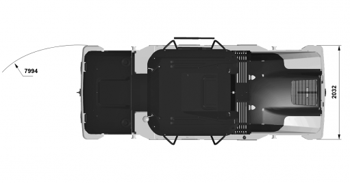 Blueprint top view Dynapac CP2100