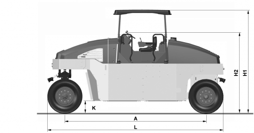 Blueprint side view Dynapac CP275