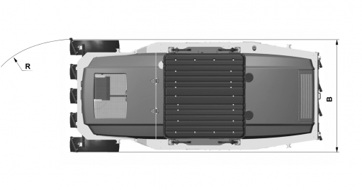 Blueprint top view Dynapac CP275