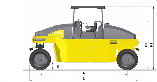 Blueprint side view Dynapac CP275