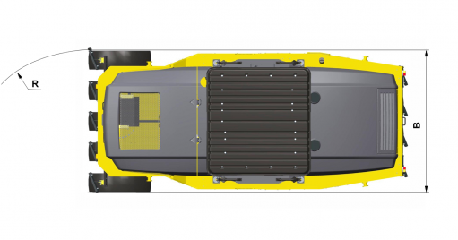 Blueprint top view Dynapac CP275