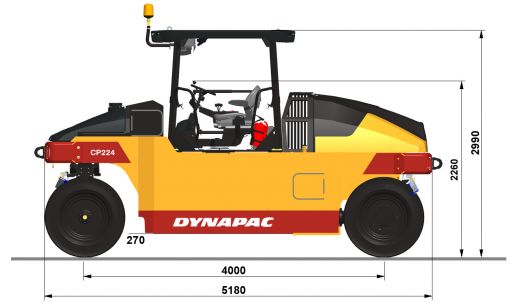 Blueprint side view CP224