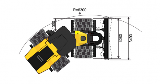 Blueprint top view Dynapac CT3000