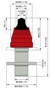Blueprint side view Dynapac AM2022