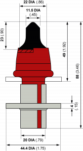 Blueprint side view Dynapac AM2024