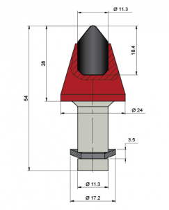 Blueprint side view Dynapac DD1111