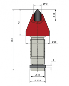 Blueprint side view Dynapac DD2212