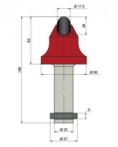 Blueprint side view Dynapac DD2517