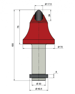 Blueprint side view Dynapac DD3017