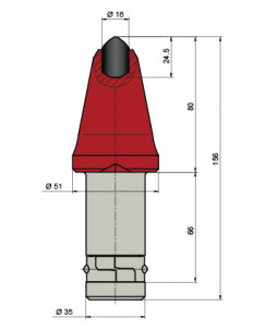 Blueprint side view Dynapac DC35016