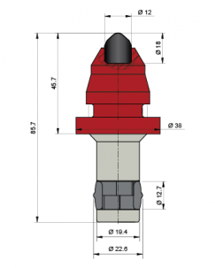 Blueprint side view Dynapac DD1912