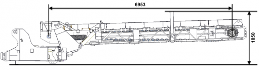 Blueprint side view Dynapac SW6500